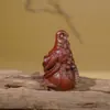 Madera de Azufaifo Golpeada por el Rayo Nueva Calabaza con Forma de Dragón Pie de Mango Tallado en Madera Maciza Año del Dragón del Zodiaco Adorno Creativo Talla en Madera Multi-Bendición