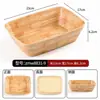 A8 Melamina Imitación Madera Cocinado Plato de Exhibición para Guisados Plato de Sabor a Guisado Plato Comercial para Ensaladas Plato para Hot Pot Rectangular Plato para Buffet