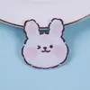 Broche de Conejo de Acrílico de Dibujos Animados Coreanos Ins Pin para Bolso de Niña Parche Accesorio Pequeño Estuche Lápices Estilo Ins