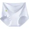 Calcinha Antibacteriana de Seda para Mulheres, Entrepernas Estendido, Novo Estilo, Cintura Média-Alta, Sem Costura, Respirável, Roupa Íntima de Algodão Puro