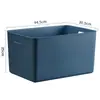 Caja de almacenamiento de plástico color Morandi caja de almacenamiento para armario ropa interior pantimedias caja de almacenamiento para snacks juguetes con tapa caja de almacenamiento