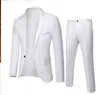 Traje Traje Hombre Dos Piezas Negocios Profesional Formal Estilo Coreano Delgado Padrinos Novio Boda