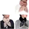 Bufanda de Felpa para Mujer 2026 Nuevo Invierno Estilo Coreano Linda Versátil Cálida Cuello de Piel Cruzado Calentador de Cuello