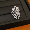 Anillo Abierto de Flor Hueca con Circonita Incrustada, Bañado en Oro Real de 18K, Anillo de Gama Alta de Nicho con un Toque Vintage y Exquisito