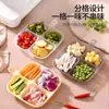 Bandeja de Servicio Dividida para el Hogar para Cocina Montada en la Pared Multifuncional Plato de Condimentos para Olla Caliente para Almacenar Ingredientes como Cebollín, Jengibre y Ajo