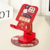 Suporte de Celular Desenho Animado na Cor Roxo-Vermelho, para Desktop, Transmissão ao Vivo, Portátil, Liga de Metal Ajustável, Atacado do Fabricante