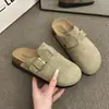 Pantuflas de Verano de Suela Gruesa Estilo Nuevo Pantuflas de Punta Cerrada Antideslizantes Retro Zapatos de Mujer Medias Pantuflas Zapatos Birkenstock Mujer 2026 Suela Suave Primavera