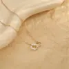 Colar Curto de Círculo de Pérolas Design de Nicho Elegante Colar Curto Corrente de Clavícula da Moda Simples para Namoradas