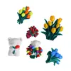 Molde de Gesso DIY Tulipa, Urso Florido Buquê de Rosas Ornamento de Gesso Molde de Silicone, Decoração para Saída de Ar do Carro