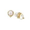 Brincos de Pérola Artificial e Diamante Luochen Sem Furo, Luxo Acessível Estilo Coreano Nicho Exquisitos Versáteis Brincos e Brincos