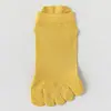 Calcetines de Cinco Dedos para Mujer, Antibacterianos y Resistentes al Olor, Calcetines Cortos para Verano, Calcetines de Malla Finos y Transpirables Tipo Mocasín, Calcetines de Algodón de Color Sólido con Dedos Separados para Verano