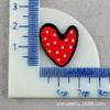 Parche de graffiti acrílico para manualidades con forma de corazón de melocotón, accesorio para el cabello de amor DIY, material para tocado, señal de estacionamiento, tarjeta de letras DIY, joyería