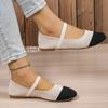 Sapatos Rasos de Tamanho Grande Estilo Europeu e Americano para Mulheres, Novo Estilo Verão 2026, Boca Rasa Respirável Sapatos de Exportação, Tamanho 42, Sapatos Casuais de Malha