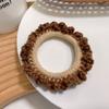 Corea del Sur Dongdaemun otoño e invierno nuevo tejido a mano lana color curry de arroz anillo de intestino grueso anillo para el pelo accesorio para el pelo de chica con temperamento