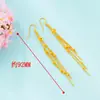 Aretes de Lujo Ligero Imitación Oro de 18K Borla Popular en Internet Accesorios Transfronterizos Oro de Arena Viva Aretes Largos Adorno para la Cabeza