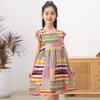 Vestidos de Verano para Niñas 26 Vestido Princesa Estilo Coreano para Niños Vestido Chaleco sin Mangas de Algodón y Seda Vestido Floral para Niña Venta al por Mayor
