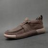 Zapatos de invierno para hombre con forro polar, cálidos, acolchados de algodón, piel auténtica, zapatos de otoño e invierno, de caña alta, combinan con todo, estilo británico, Botas Martin, zapatos casuales