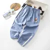 Calça Infantil JQ Jingqi Outono Nova Calça Jogger Casual Repelente de Mosquitos Unissex Bebê Algodão Roupa Infantil Calça Longa