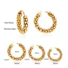 Pendientes Clásicos Europeos y Americanos en Forma de C Transfronterizos, Pendientes Metálicos Creativos de Estilo Fresco de Moda Personalizados, Pendientes de Acero Inoxidable para Mujer