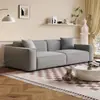 Subsídios Governamentais para Sofás de Bloco em Couro Encerado Estilo Retrô, Sofás Simples Estilo Meio do Século para Apartamentos Pequenos na Sala de Estar