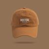 Gorra Bordada Rosa para Mujer Estilo Coreano Versátil Ala Curva Moderna Gorra de Béisbol para Hombre Primavera y Otoño