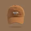 Gorra de Béisbol Bordada Estilo Coreano Rosa Dulce para Mujer, Versátil Visera Curva de Moda para Hombre, Primavera y Otoño, Hace que la Cara se Vea Más Pequeña