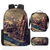 Mochila de Explosiones de Comercio Exterior Juego de Derechos de TV Americano Mochila para Hombre y Mujer Bolsa de Viaje Bolsa para Computadora Mochila Escolar para Estudiantes