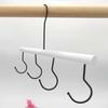 Percha de madera maciza para almacenamiento de ropa, corbatas, armario multifuncional para el hogar, bufandas de seda, perchero con gancho en forma de S