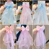 Internet-famoso Princesa Pequena Fita Bow Hairpin Crianças Menina Hanfu Purple Hairpin Acessórios de cabelo das meninas