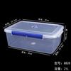 Caja Rectangular de Plástico PP de Alta Transparencia Grado Alimenticio con Tapa Hermética para Refrigerador, Congelador, Almacenamiento Comercial, Caja Organizadora
