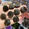 Venta al por mayor de fábrica accesorios de cuentas de dharma de madera de agarwood accesorios hechos a mano para bricolaje doble felicidad Wen juega muelle joyería cuentas pulsera