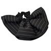Saia Vintage Listrada Dupla Camada Anel de Cabelo Feminino de Alta Qualidade para Trabalho Elástico Elegante para Rabo de Cavalo Flor de Cabeça para Cabelo Intestino Grosso Grande de Nicho