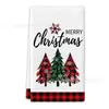 Toalla de cocina Amazon navideña transfronteriza, toalla de mano con estampado de muñeco de nieve navideño, mantel para decoración navideña