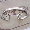 Pulsera Abierta Mantra Aro Apretado Aro de Oro Wukong Mítico Negro Europeo y Americano Chapada en Plata Tailandesa para Parejas Hombres y Mujeres Accesorios Calientes de Exportación