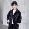 Chaqueta de Motocicleta con Costuras para Bebé Niño Primavera y Otoño Chaqueta de Cuero Estilo Coreano Chaqueta Guapa Moderna Fresca para Niños Ropa de Abrigo para Niños Pequeños y Niños Pequeños Comercio Exterior