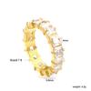 Anillos Retro Europeos y Americanos de 18K, Anillos de Zirconia Colorida de Lujo Modernos y Creativos para Mujeres, Ventas Transfronterizas Populares