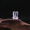 Cristal em pó piezoelétrico acessório raposa de nove caudas urso cristal em pó diy joias de cristal furo passante pequenos acessórios esculpidos produtos semiacabados