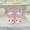 Zapatos Planos Rosas Lindos Estilo Hogareño Puntiagudos de Tacón Bajo 2026 Verano Nuevos Versátiles Boca Sonriente Melody Lolita