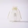 Nuevo Modelo Bolsas de Malla Espesa de 50 Piezas para Joyería y Empaque de Regalos, Bolsas de Organza con Cordón para Estampar Logo Personalizado