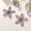 Estilo Coreano Leve Luxo Brilhante Cristal Contas Floco de Neve DIY Feito à Mão Seda Torcida Borda Clipe Adorno de Cabeça Corsage Sapatos e Chapéu Acessórios