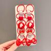Nuevo Diadema de Goma para Niños Adorno de Cabeza de Año Nuevo Cuerda para el Pelo con Lazo Anillo para el Cabello de Bebé No Tira Cuerda para el Cabello de Niñas Accesorios para el Cabello de Año Nuevo