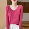 Atacado transfronteiriço de malha feminina premium, gola V sem costura, manga longa, top base emagrecedor