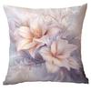 Temu funda de almohada nueva transfronteriza hermosa flor de acuarela impresión digital sofá funda de almohada de poliéster