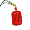 Colgante de Cuerda Exquisita de Cinabrio Mineral Original Cinco Sutras Collar de Año de Nacimiento de Cinabrio Imperial para Hombres y Mujeres Regalo Venta al por Mayor