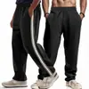 Calça Esportiva Casual Masculina com Linhas Soltas e Tecido Respirável, Estilo Primavera e Verão, Estilo Americano, Cintura Elástica, Calça Longa para Uso Diário Esportivo