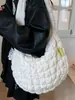 2025 Bolso de Nube Plegado Nuevo Coreano Bolso de Hombro de Moda Bolso Dumpling Gran Capacidad Algodón Plumas Bolso de Axila para Mujer