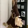 Pijama de mapache de dibujos animados lindo y de alta calidad, bata larga cálida de invierno con capucha, ropa de estar casual para niñas