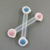 Cerradura protectora larga para cajón de seguridad para bebés, con diseño de oso sonriente, antipellizcos, para puerta de gabinete, cerradura de seguridad para niños