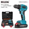 Hilda / Hilda Taladro Eléctrico Sin Escobillas de Fábrica 21V Taladro de Mano de Alta Potencia Taladro Eléctrico de Litio Destornillador para el Hogar
