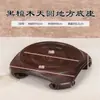 Base Redonda de Madera Maciza de Ébano, Tetera de Arcilla Púrpura, Jarrón de Porcelana, Calabaza Antigua, Quemador de Incienso, Acuario, Maceta, Soporte de Madera